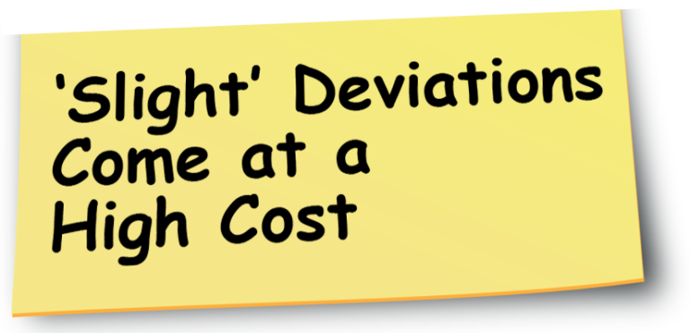 Week 4: The High Price of a “Slight” Deviation